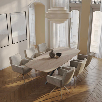 Massief eiken tafel Deens Ovaal