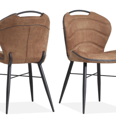 Eetkamerstoel suede leer