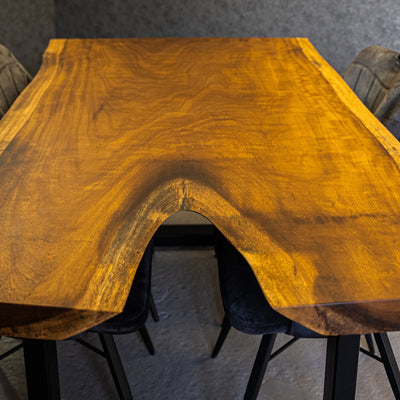 Hardhouten Boomstamtafel Iroko - 200 x 104 x 6,5 CM