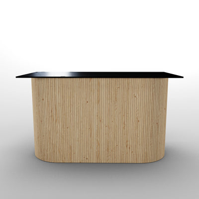 Ovale houten zuil van stokhout, eiken