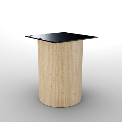 Ronde houten zuil van eiken-stokhout