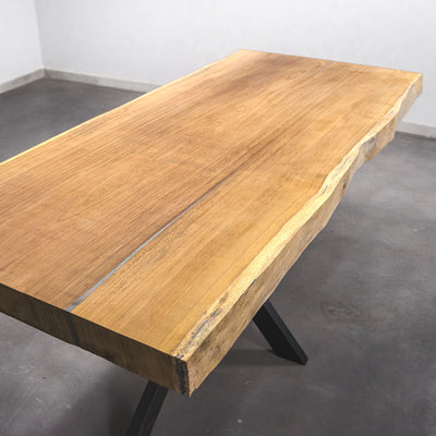 Boomstam Eettafel Iroko  - 180 x 80 x 7 cm