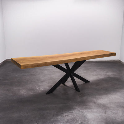 Boomstam Eettafel Iroko  - 245 x 60 x 7 cm