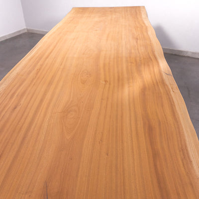 Hardhouten Boomstam Eettafel Sapelli - 350 x 110 x 7 cm