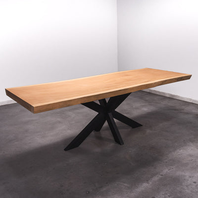 Hardhouten Boomstam Eettafel Sapelli - 240 x 90 x 7 cm