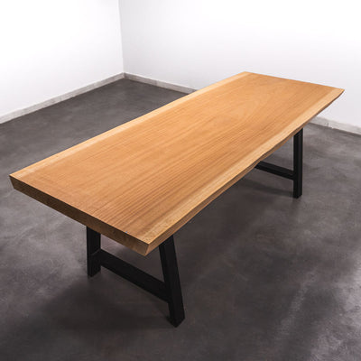 Hardhouten Boomstam Eettafel Sapelli - 250 x 100 x 7 cm