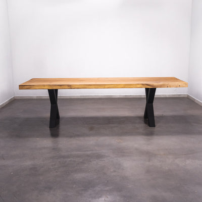 Boomstam Eettafel Iroko  - 280 x 90 x 7 cm