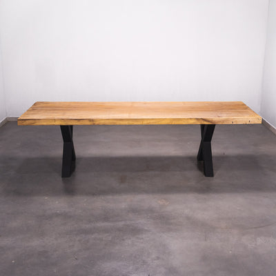 Boomstam Eettafel Iroko  - 280 x 90 x 7 cm