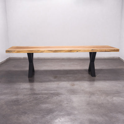 Boomstam Eettafel Iroko  - 300 x 90 x 7 cm