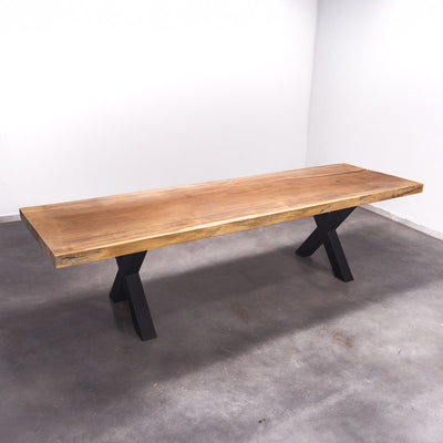 Boomstam Eettafel Iroko  - 300 x 90 x 7 cm
