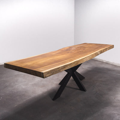 Boomstam Eettafel Iroko  - 260 x 80 x 7 cm