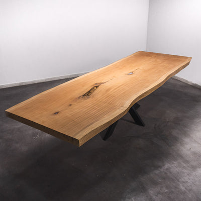 Hardhouten Boomstam Eettafel Sapelli - 340 x 108 x 7 cm