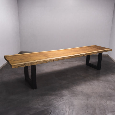 Boomstam Eettafel Iroko  - 375 x 85 x 7 cm