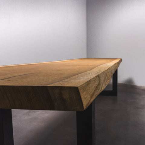 Boomstam Eettafel Iroko  - 375 x 85 x 7 cm