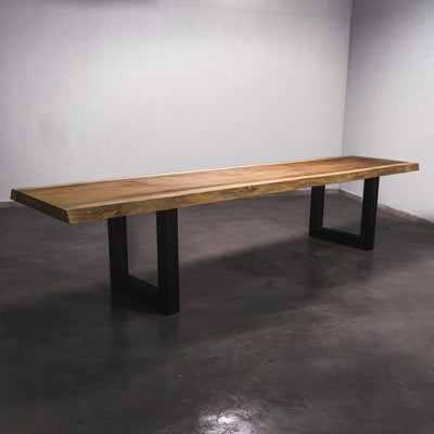 Boomstam Eettafel Iroko  - 380 x 80 x 7 cm