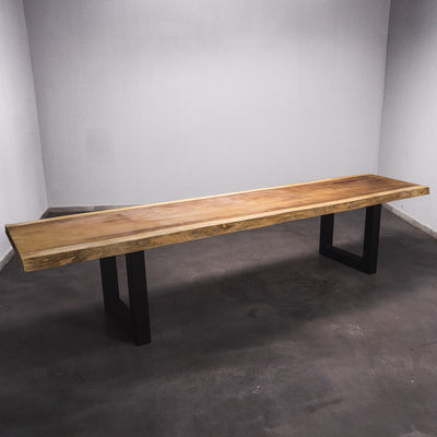 Boomstam Eettafel Iroko  - 380 x 80 x 7 cm