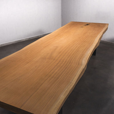 Hardhouten Boomstam Eettafel Sapelli - 360 x 115 x 7 cm