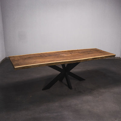 Boomstam Eettafel Iroko  - 270 x 90 x 7 cm