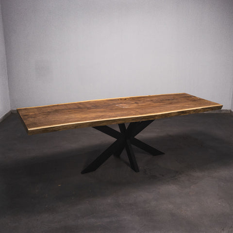 Boomstam Eettafel Iroko  - 270 x 90 x 7 cm