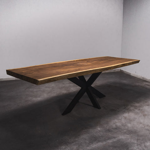 Boomstam Eettafel Iroko  - 270 x 90 x 7 cm