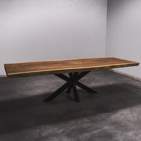 Boomstam Eettafel Iroko  - 270 x 90 x 7 cm