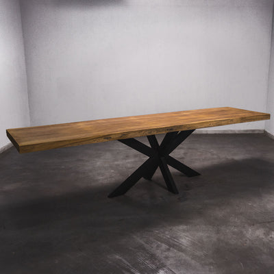 Boomstam Eettafel Iroko  - 300 x 80 x 7 cm