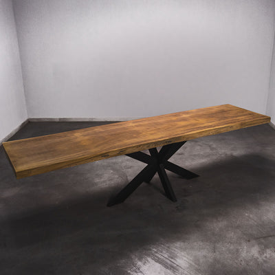 Boomstam Eettafel Iroko  - 300 x 80 x 7 cm
