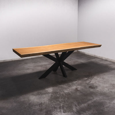 Hardhouten Boomstam Eettafel Sapelli - 250 x 85 x 7 cm