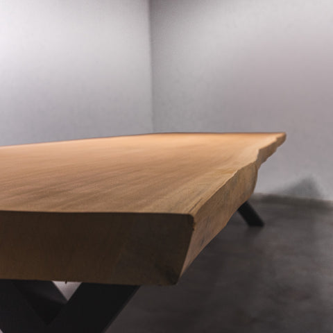 Hardhouten Boomstam Eettafel Sapelli - 360 x 105 x 7 cm