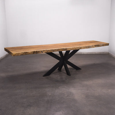 Boomstam Eettafel Iroko  - 300 x 85 x 7 cm