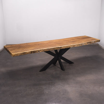 Boomstam Eettafel Iroko  - 300 x 85 x 7 cm