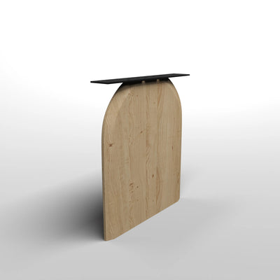 Halfronde tafelpoten van eikenhout (set)