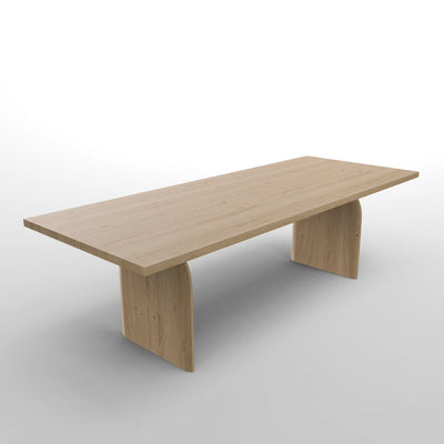 Halfronde tafelpoten van eikenhout (set)