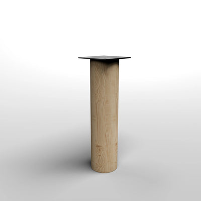 Ronde houten zuilen van eikenhout (set)