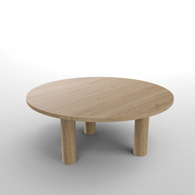 Ronde houten zuilen van eikenhout (set) (A)