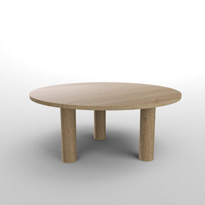 Ronde houten zuilen van eikenhout (set)