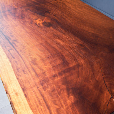 Iroko Houten boomstamtafel 205cm