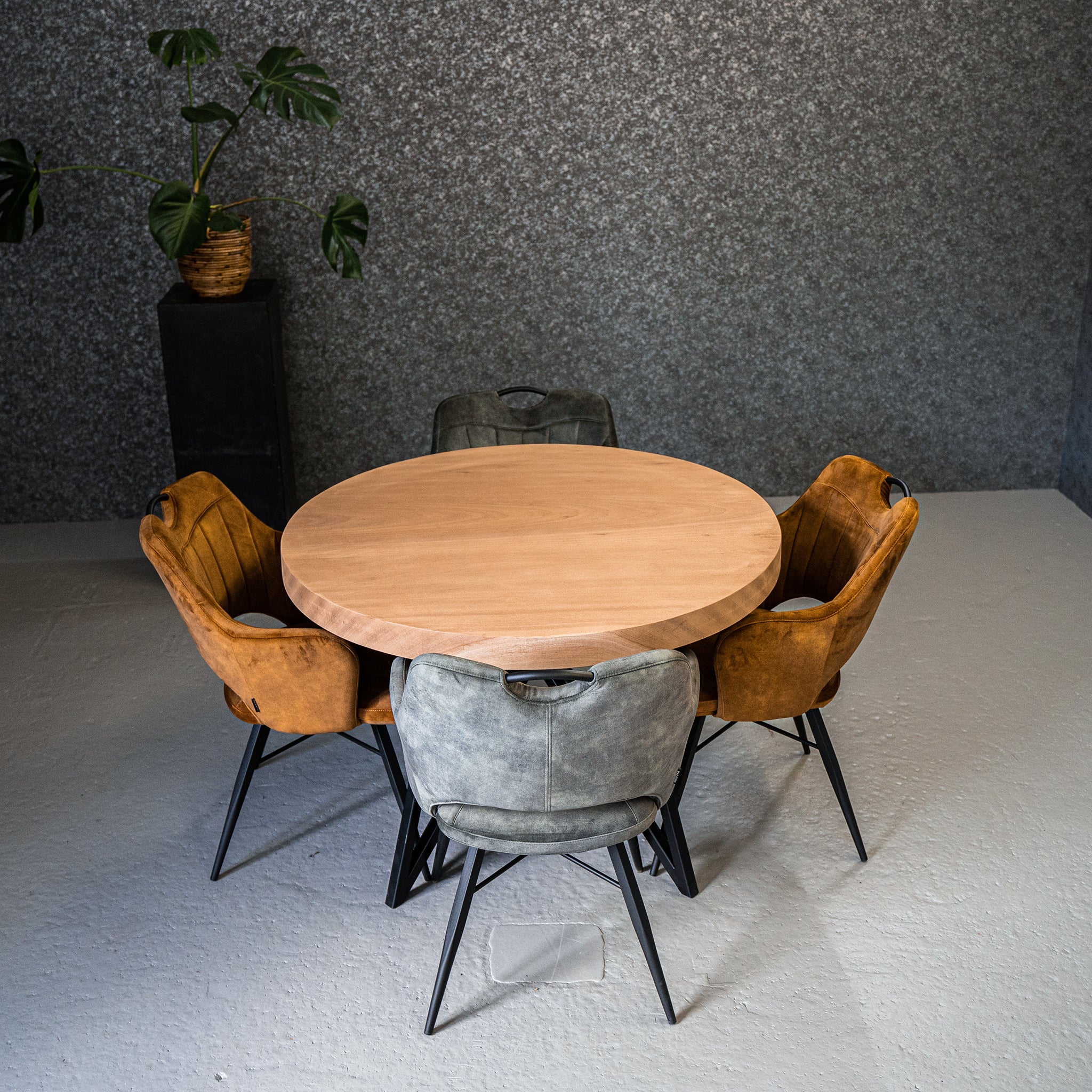 buybyroom Moderne ronde eettafel, bartafel, bureau, geschikt voor keuken, eetkamer, woonkamer en kantoor, voor 2-4 personen, diameter 100 cm, zwart buybyroom Moderne ronde eettafel, bartafel, bureau, geschikt voor keuken, eetkamer, woonkamer en kantoor, voor 2-4 personen, diameter 100 cm, zwart