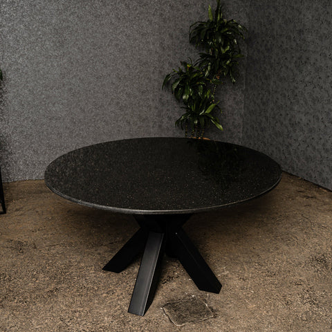 graniet tafel zwart rond in 3 maten
