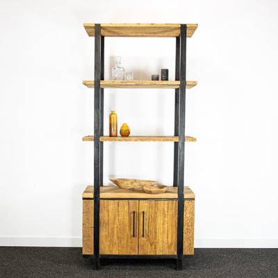 Eikenhout Kast - Open 220cm hoog